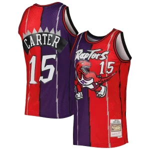 Resistente Clásico Duradero Vince Carter Toronto Raptors Hardwood Classics 1998/99 Split Swingman Jersey Purple/Red  para la gran final