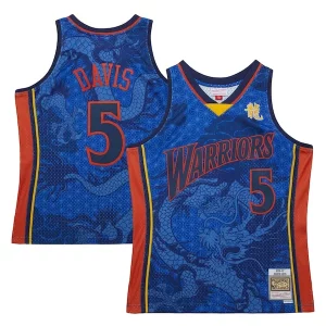 Original Baron Davis Golden State Warriors 2006/07 Hardwood Classics Asian Heritage 6.0 Swingman Throwback Player Jersey Royal  para la gran final