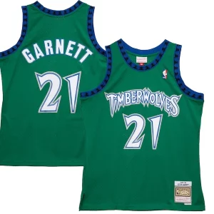 Bonito Kevin Garnett Minnesota Timberwolves 1997/98 Hardwood Classics Reload 2.0 Swingman Jersey Green  para la gran final