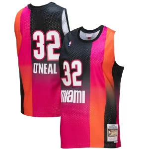 Genial Duradero Shaquille O'Neal Miami Heat 2005/06 Hardwood Classics Fadeaway Swingman Player Jersey Pink/Black  para la gran final