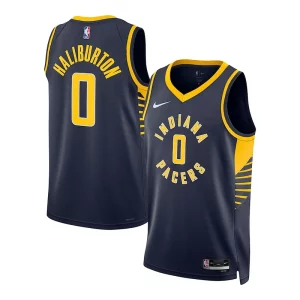 Maravilloso Tyrese Haliburton Indiana Pacers Nike Unisex Swingman Jersey Association Edition Navy  para la gran final