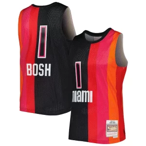 Comodo Chris Bosh Miami Heat Hardwood Classics 2011/12 Split Swingman Jersey Black/Red  para la gran final