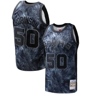 Clásico Magnífico Perfecto David Robinson San Antonio Spurs Hardwood Classics 1998/99 Tie Dye Swingman Jersey Black  para la gran final