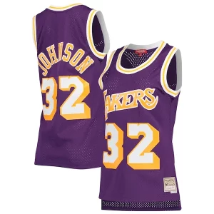 Cool Duradero Magic Johnson Los Angeles Lakers Women's Hardwood Classics 1984/85 Swingman Jersey Purple  para la gran final