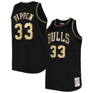 Elegante Scottie Pippen Chicago Bulls Big & Tall Hardwood Classics 1997/98 Swingman Jersey Black  para la gran final
