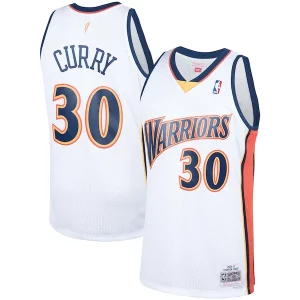 Versátil Stephen Curry Golden State Warriors Hardwood Classics Swingman Jersey White  para la gran final