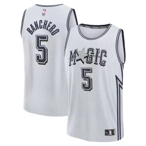 Magnífico Maravilloso Exquisito Paolo Banchero Orlando Magic Youth 2024/25 Fast Break Player Jersey City Edition Silver  para la gran final