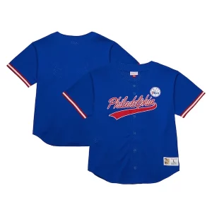 Encantador Sofisticado Philadelphia 76ers Hardwood Classics On The Clock Mesh Fashion Baseball Jersey Royal  para la gran final