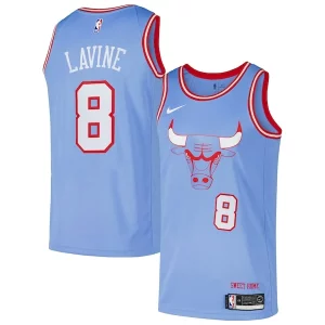 Maravilloso Exquisito Chulo Zach LaVine Chicago Bulls Nike Swingman Player Jersey City Edition Blue  para la gran final