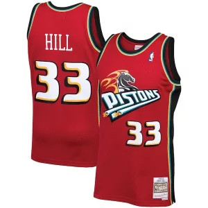 Elegante Grant Hill Detroit Pistons 1999/00 Hardwood Classics Swingman Jersey Red  para la gran final