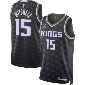 Bonito Davion Mitchell Sacramento Kings Jordan Brand Unisex Swingman Jersey Statement Edition Black  para la gran final