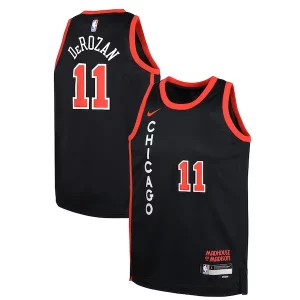Elegante Versátil Resistente DeMar DeRozan Chicago Bulls Nike Youth Swingman Replica Jersey City Edition Black  para la gran final