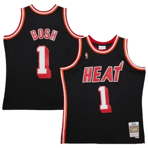 Genial Exquisito Magnífico Chris Bosh Miami Heat 2013/14 Hardwood Classics Swingman Jersey Black  para la gran final