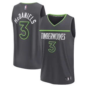Increíble Chulo Versátil Jaden McDaniels Minnesota Timberwolves Youth Fast Break Replica Player Jersey Statement Edition Black  para la gran final