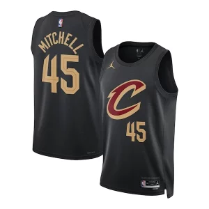 Moderno Atractivo Versátil Donovan Mitchell Cleveland Cavaliers Jordan Brand Unisex Swingman Jersey Statement Edition Black  para la gran final