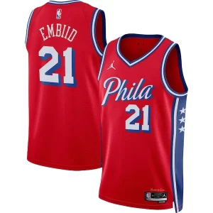Elegante Práctico Encantador Joel Embiid Philadelphia 76ers Jordan Brand Unisex Swingman Jersey Statement Edition Red  para la gran final