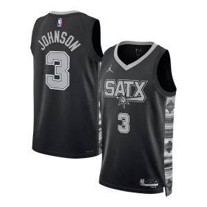 Fácil de llevar Keldon Johnson San Antonio Spurs Jordan Brand Unisex Swingman Jersey Statement Edition Black  para la gran final