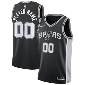 Delicioso Exquisito Perfecto San Antonio Spurs Nike Swingman Custom Jersey Black Icon Edition  para la gran final