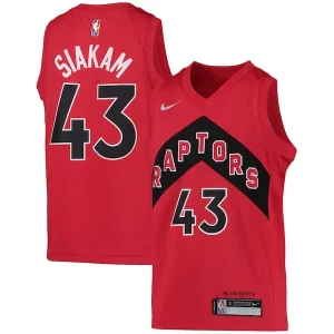 Cool Pascal Siakam Toronto Raptors Nike Youth 2021/22 Diamond Swingman Jersey Icon Edition Red  para la gran final