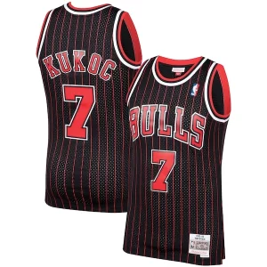 Delicioso Sofisticado Original Toni Kukoc Chicago Bulls 1995/96 Hardwood Classics Swingman Jersey Black  para la gran final