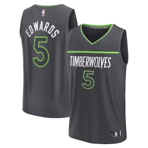 Versátil Duradero Bonito Anthony Edwards Minnesota Timberwolves Youth Fast Break Replica Player Jersey Statement Edition Anthracite  para la gran final