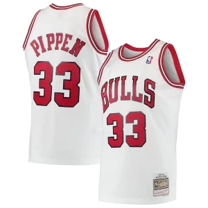 Lujoso Robusto Scottie Pippen Chicago Bulls Hardwood Classics Swingman Jersey White/Black  para la gran final
