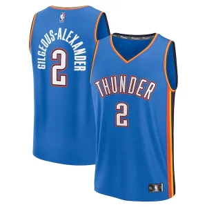 Estupendo Shai Gilgeous Alexander Oklahoma City Thunder Youth Fast Break Replica Player Jersey Icon Edition Blue  para la gran final