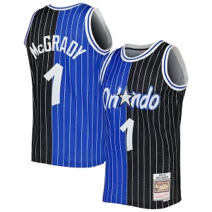 Resistente Tracy McGrady Orlando Magic Hardwood Classics 2003/04 Split Swingman Jersey Blue/Black  para la gran final