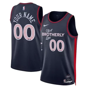 Fácil de llevar Ideal Philadelphia 76ers Nike Unisex 2023/24 Custom Swingman Jersey Navy City Edition  para la gran final