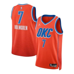 Duradero Chet Holmgren Oklahoma City Thunder Jordan Brand Unisex Swingman Jersey Statement Edition Orange  para la gran final