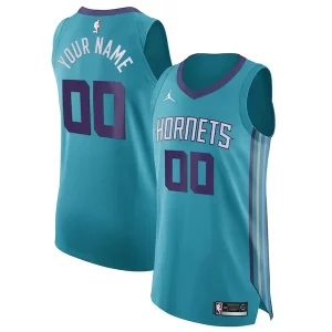 Ideal Robusto Charlotte Hornets Jordan Brand Authentic Custom Jersey Teal Icon Edition  para la gran final