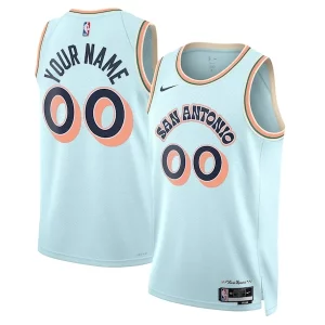 Ideal Bonito Clásico San Antonio Spurs Nike Unisex 2024/25 Custom Swingman Jersey City Edition Light Blue  para la gran final