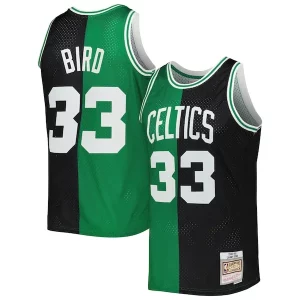 Genial Chulo Larry Bird Boston Celtics Hardwood Classics 1985/86 Split Swingman Jersey Black/Kelly Green  para la gran final