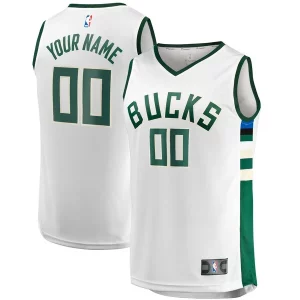 Encantador Chulo Milwaukee Bucks Youth Fast Break Replica Custom Jersey Association Edition White  para la gran final