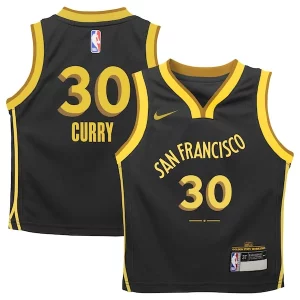 Hermoso Encantador Stephen Curry Golden State Warriors Nike Toddler Swingman Replica Jersey City Edition Black  para la gran final
