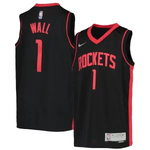 Duradero John Wall Houston Rockets Nike Youth 2020/21 Swingman Player Jersey Earned Edition Black  para la gran final
