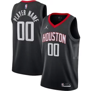 Comodo Práctico Duradero Houston Rockets Jordan Brand Swingman Custom Jersey Statement Edition Black  para la gran final