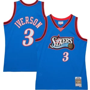 Exquisito Práctico Genial Allen Iverson Philadelphia 76ers Hardwood Classics 1997/98 Tropical Swingman Jersey Royal  para la gran final