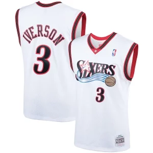 Comodo Allen Iverson Philadelphia 76ers Hardwood Classics Swingman Jersey White/Royal  para la gran final
