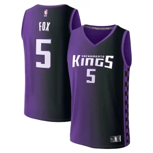 Hermoso Bonito Perfecto De'Aaron Fox Sacramento Kings Fast Break Replica Player Jersey Statement Edition Purple  para la gran final