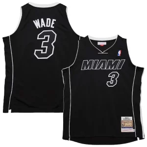 Delicioso Hermoso Encantador Dwyane Wade Miami Heat 2011/12 Hardwood Classics Authentic Jersey Black  para la gran final
