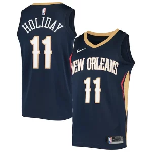 Increíble Jrue Holiday New Orleans Pelicans Nike Swingman Jersey Navy  para la gran final