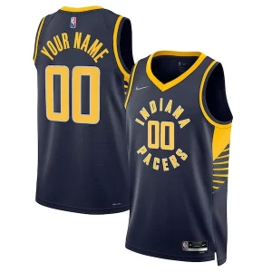 Moderno Magnífico Encantador Indiana Pacers Nike 2021/22 Diamond Swingman Custom Jersey Icon Edition Navy  para la gran final