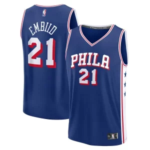 Bonito Estupendo Delicioso Joel Embiid Philadelphia 76ers Fast Break Replica Player Jersey Icon Edition Royal  para la gran final