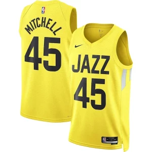 Resistente Donovan Mitchell Utah Jazz Nike Unisex Swingman Jersey Icon Edition Gold  para la gran final