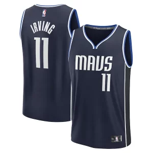 Estupendo Kyrie Irving Dallas Mavericks Fast Break Replica Player Jersey Statement Edition Navy  para la gran final