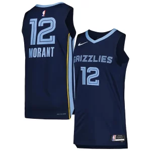 Único Ja Morant Memphis Grizzlies Nike Authentic Jersey Association Edition Navy  para la gran final