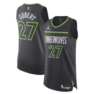 Moderno Estupendo Lujoso Rudy Gobert Minnesota Timberwolves Jordan Brand Authentic Player Jersey Statement Edition Anthracite  para la gran final