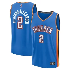 Encantador Shai Gilgeous Alexander Oklahoma City Thunder Fast Break Replica Player Jersey Icon Edition Blue  para la gran final