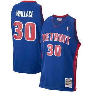 Resistente Bonito Rasheed Wallace Detroit Pistons 2003/04 Hardwood Classics Swingman Jersey Royal  para la gran final